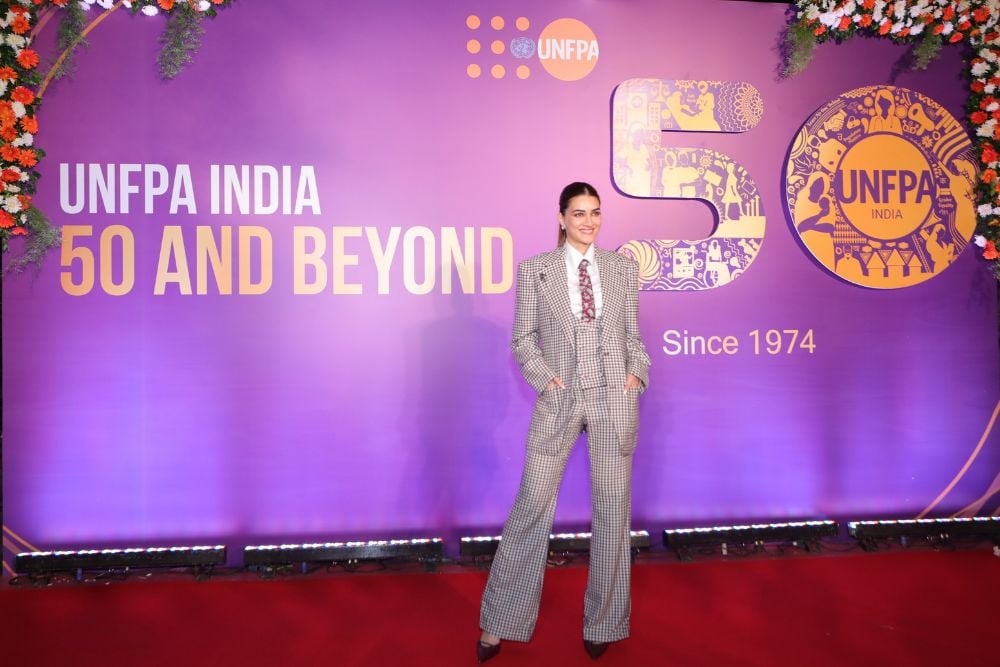 Kriti Sanon at UNFPA India's 50 & Beyond event.