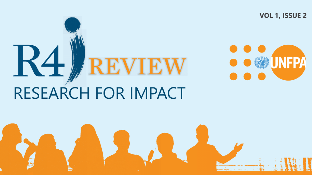 Title: R4J Review Subtitle: Research for Impact Publisher: UNFPA Volume: 1 Issue: 2 Event: ROUND II MEETING, DECEMBER 2023