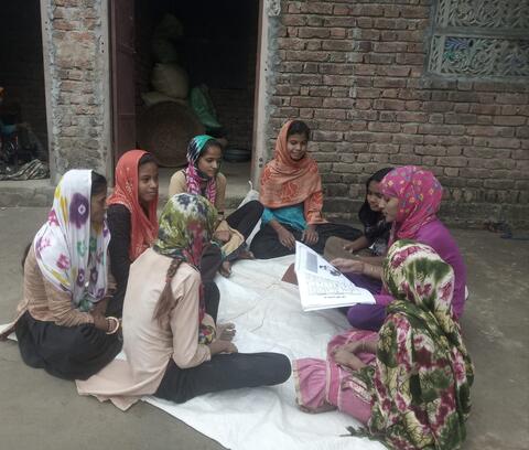 The Adolescent Girls' Club in session