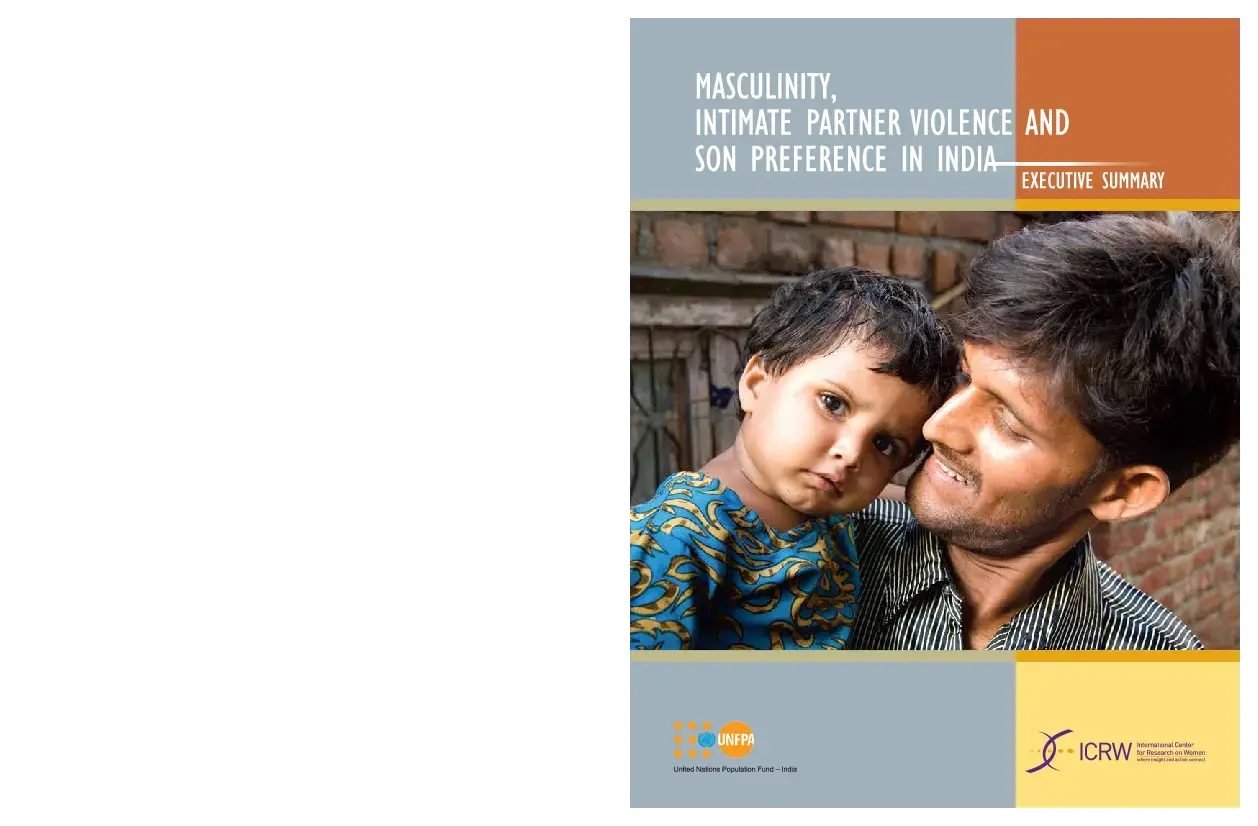 Masculinity, Intimate Partner Violence and Son Preference in India - Executive Summary