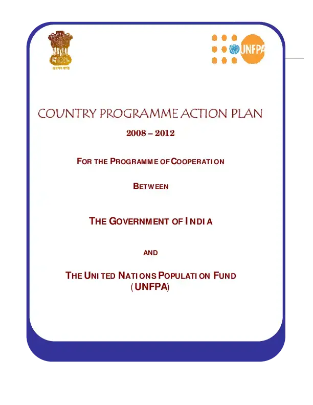 Country Programme Action Plan 7 - 2008-2012