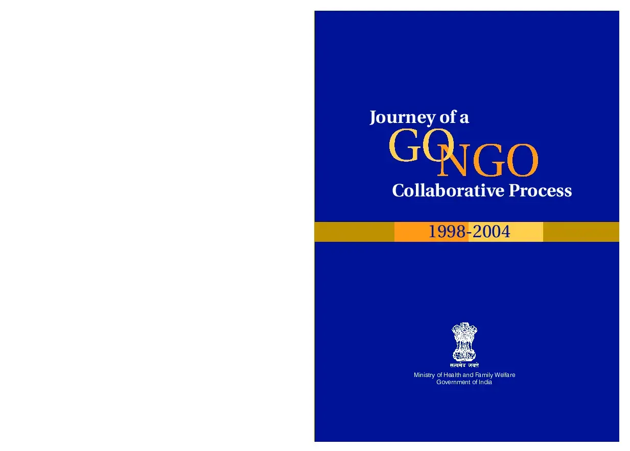 Journey of a Go-NGO Collaborative Process, 1998-2004