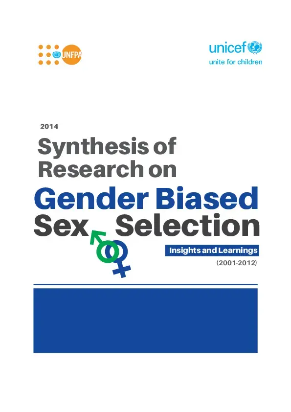 Synthesis of Research on Gender Biased Sex Selection – Insights and Learnings (2001-2012)