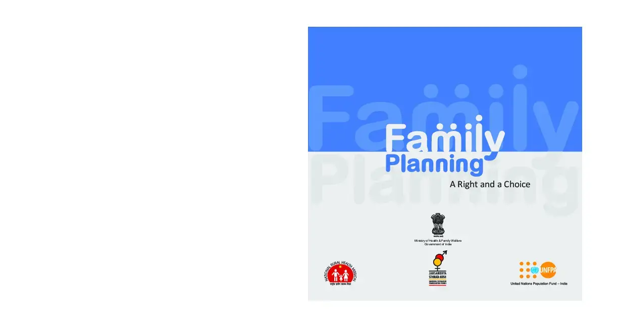 Family Planning : A Right and a Choice