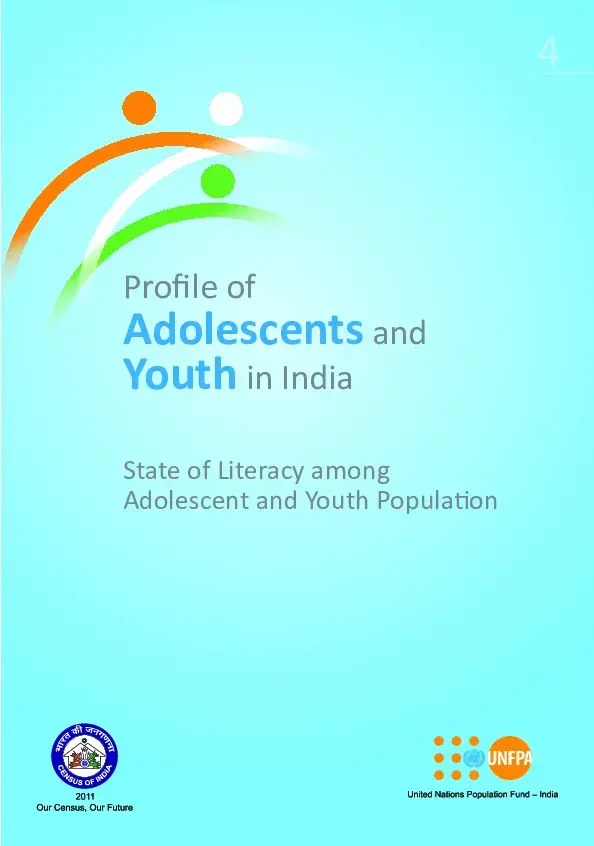 Data Sheet 4: State of Literacy among Adolescent and Youth Population