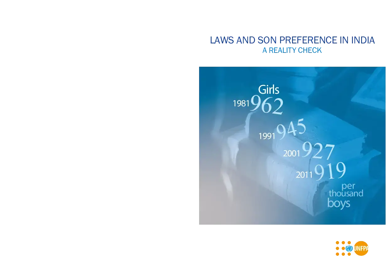 Laws and Son Preference in India: A Reality Check