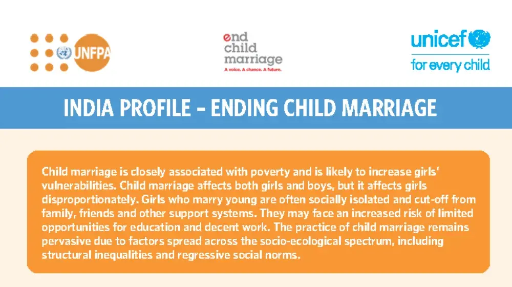 India Profile - Ending Child Marriage