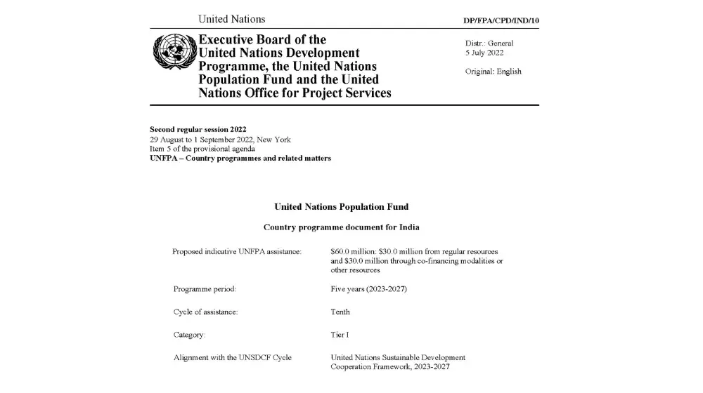 UNFPA Country Programme Document for India| CPD10